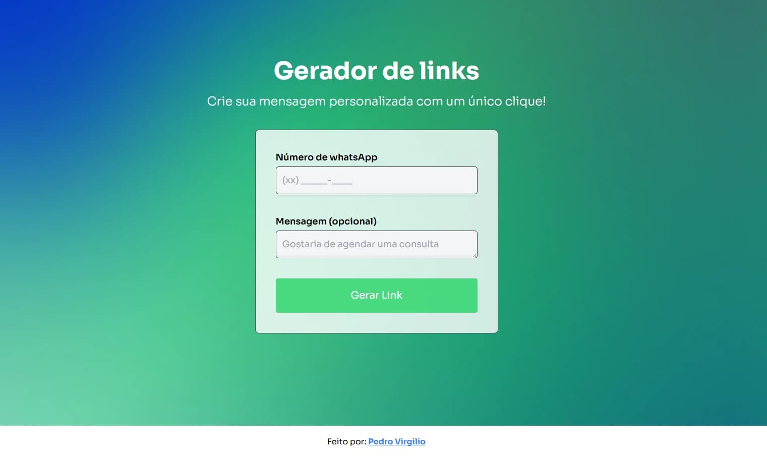 Criador de Links Personalizados